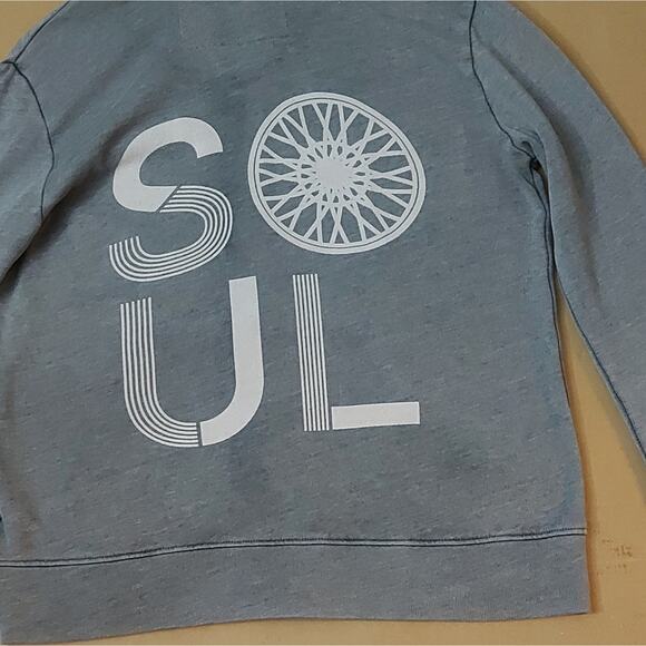 SoulCycle Spellout Gray/White Hoodie S Athleisure Sportswear Activewear Casual - Picture 6 of 10